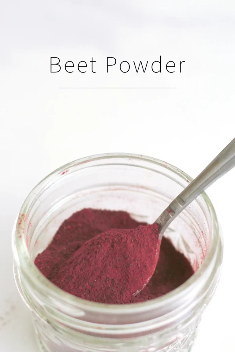 Beet powder in mason jar