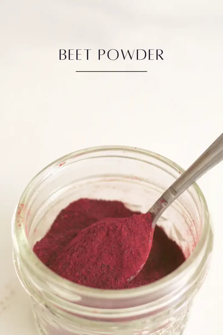 Beet powder in mason jar