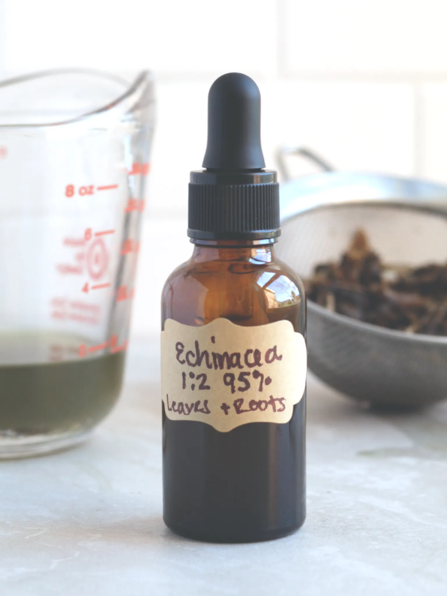 Amber bottle of Echinacea tincture